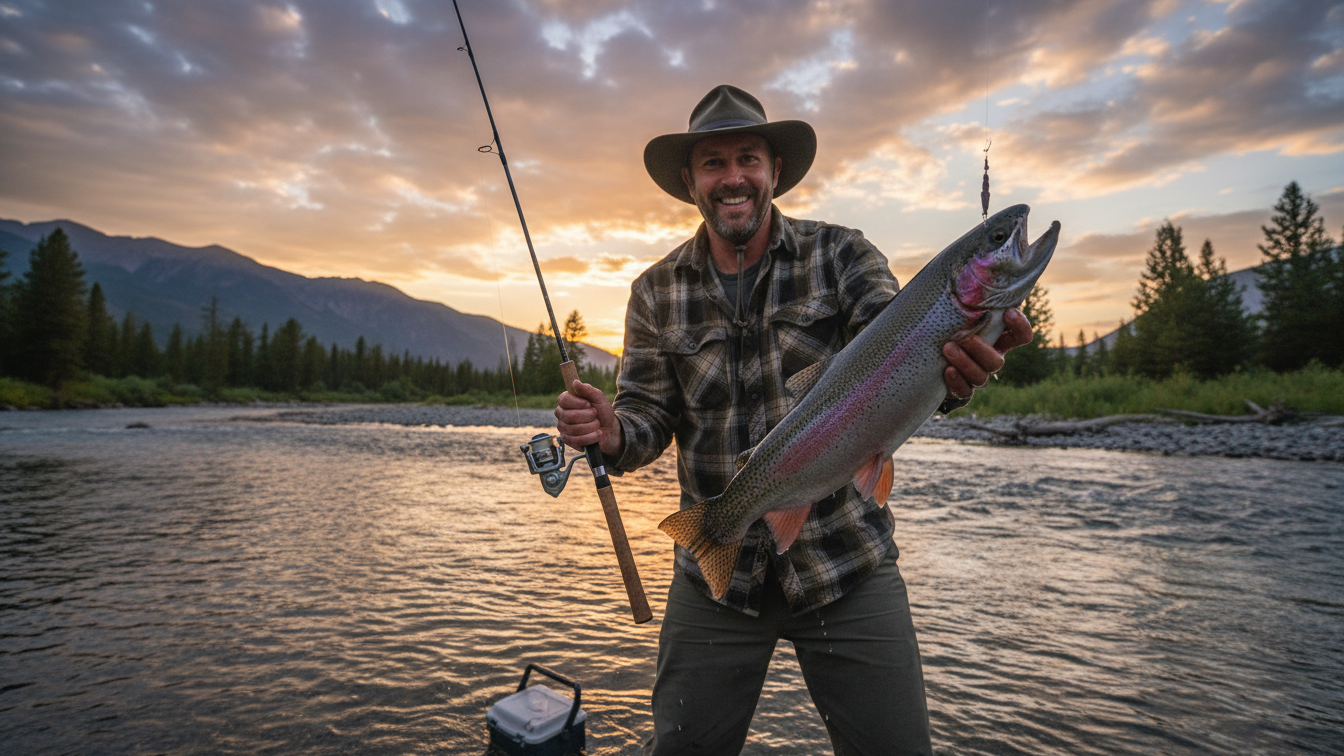 Caught a fish moment